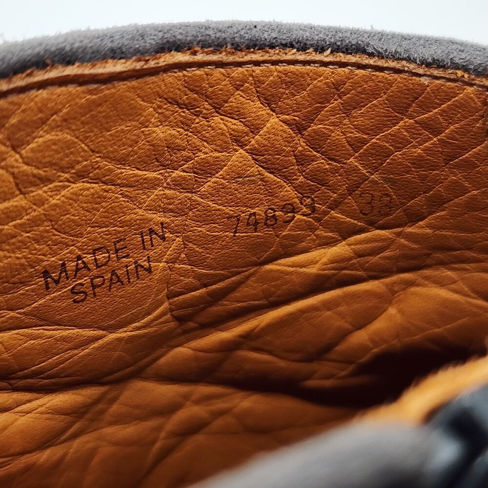 Chie Mihara Suede Ruffle Ankle Boot EU 38 US 8 Gray Side Zip - Picture 7 of 8